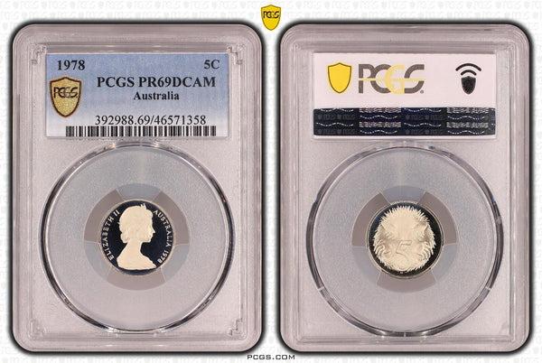 1978 Proof Five Cent 5c Australia PCGS PR69DCAM FDC UNC #3143