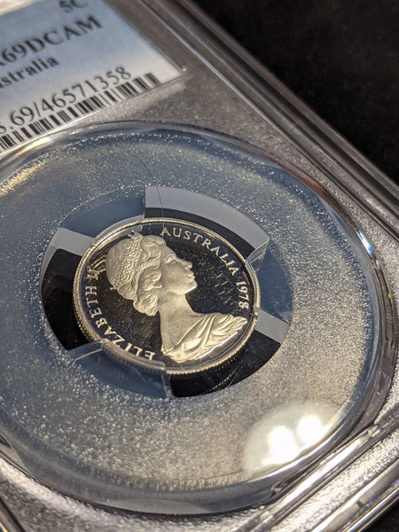 1978 Proof Five Cent 5c Australia PCGS PR69DCAM FDC UNC #3143
