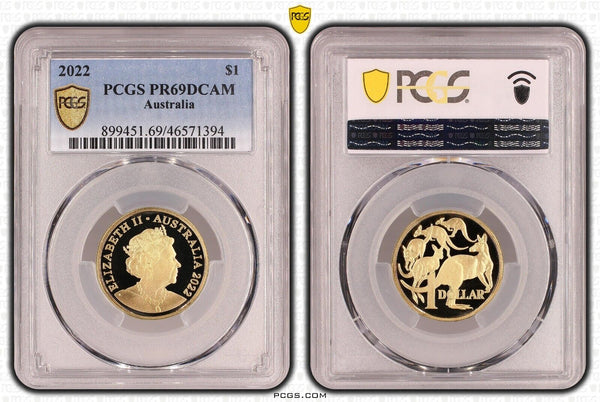 2022 Proof One Dollar $1 Australia PCGS PR69DCAM FDC UNC #3142