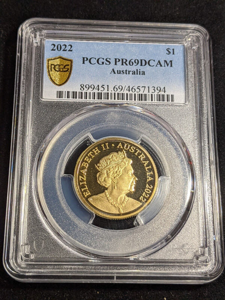 2022 Proof One Dollar $1 Australia PCGS PR69DCAM FDC UNC #3142