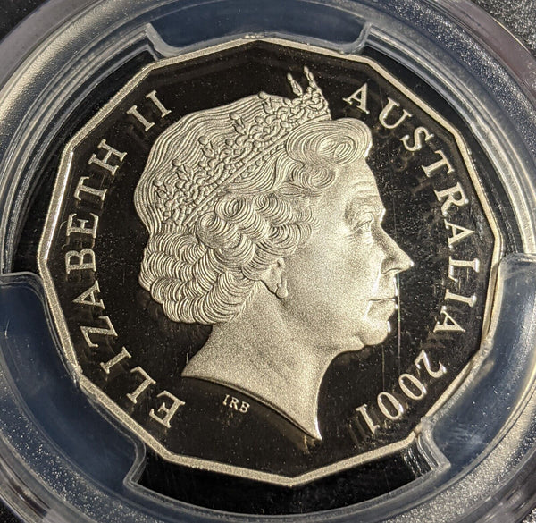 2001 Proof Fifty Cent 50c Queensland Australia PCGS PR70DCAM FDC UNC #3151