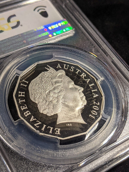 2001 Proof Fifty Cent 50c Queensland Australia PCGS PR70DCAM FDC UNC #3151