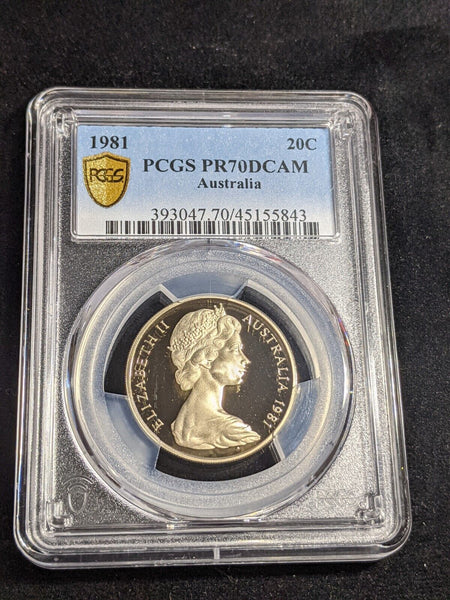 1981 Proof Twenty Cent 20c Australia PCGS PR70DCAM FDC UNC #3150