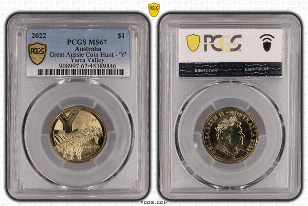 2022 One Dollar $1 Y - Yarra Vally GACH Australia PCGS MS67 FDC GEM UNC #3149