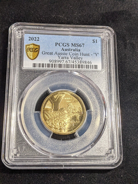 2022 One Dollar $1 Y - Yarra Vally GACH Australia PCGS MS67 FDC GEM UNC #3149