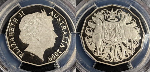 2009 Proof Fifty Cent 50c Australia PCGS PR70DCAM FDC UNC #3153