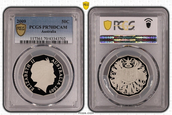 2009 Proof Fifty Cent 50c Australia PCGS PR70DCAM FDC UNC #3153
