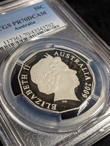 2009 Proof Fifty Cent 50c Australia PCGS PR70DCAM FDC UNC #3153