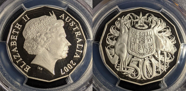 2007 Proof Fifty Cent Australia 50c PCGS PR70DCAM FDC UNC #3152