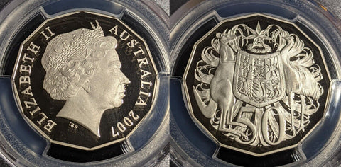 2007 Proof Fifty Cent Australia 50c PCGS PR70DCAM FDC UNC #3152