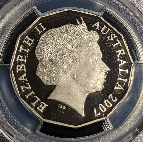2007 Proof Fifty Cent Australia 50c PCGS PR70DCAM FDC UNC #3152