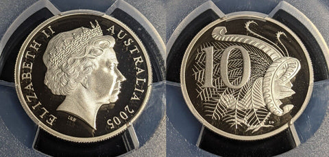 2005 Proof Ten Cent 10c Australia PCGS PR70DCAM FDC UNC #3156