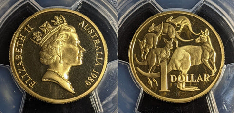 1989 Proof One Dollar $1 Australia PCGS PR70DCAM FDC UNC #3154