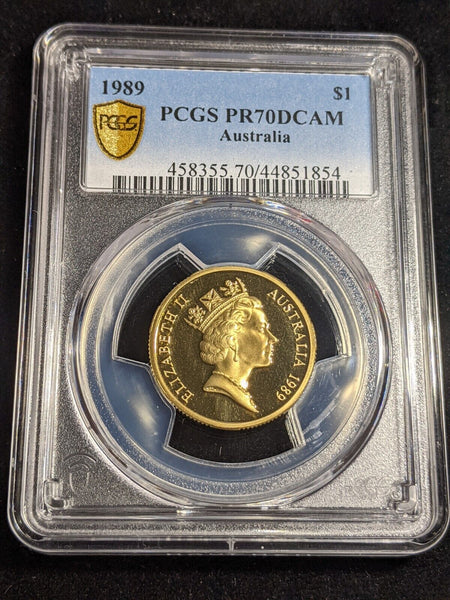 1989 Proof One Dollar $1 Australia PCGS PR70DCAM FDC UNC #3154