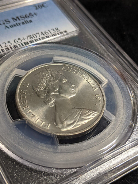 1971 Twenty Cent 20c Australia PCGS MS65+ GEM UNC #3159