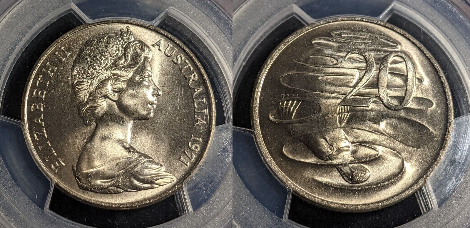 1971 Twenty Cent 20c Australia PCGS MS67 FDC GEM UNC #3161