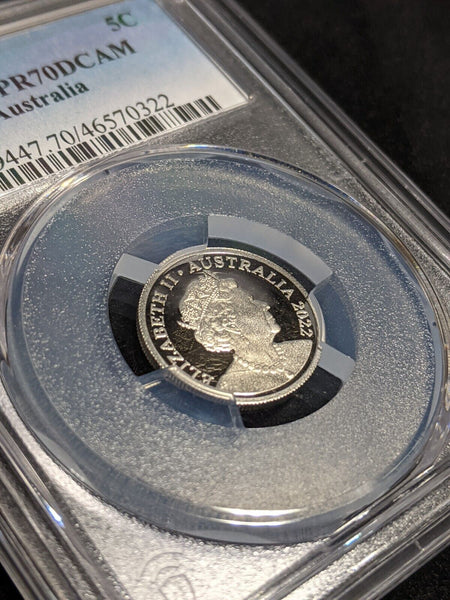 2022 Proof Five Cent 5c Australia PCGS PR70DCAM FDC UNC #3176