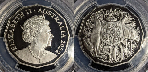 2022 Proof Fifty Cent 50c Australia PCGS PR70DCAM FDC UNC #3169