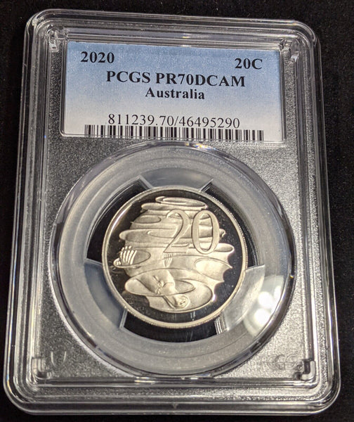 2020 Proof Twenty Cent 20c Australia PCGS PR70DCAM FDC UNC #3175