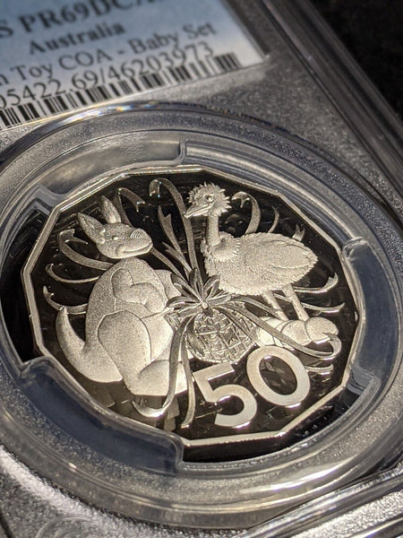 2022 Proof Fifty Cent 50c Plush Toy Australia PCGS PR69DCAM FDC UNC #3178