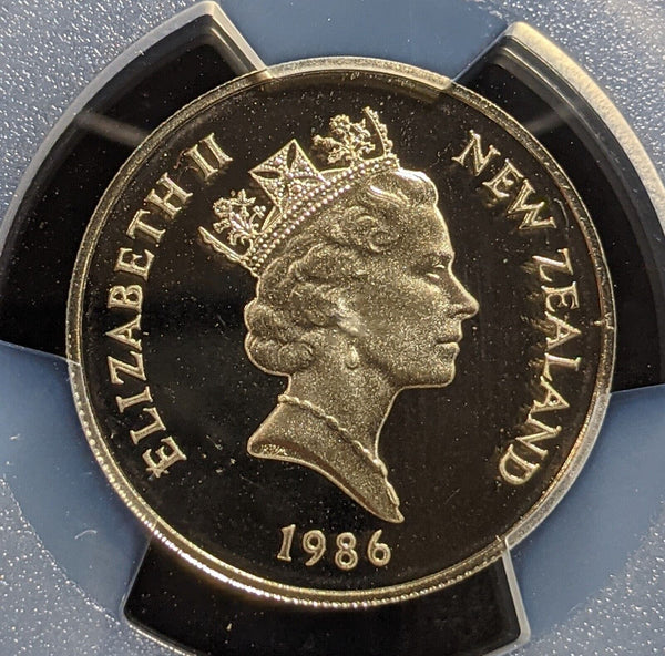 New Zealand 1986 Proof Ten Cent 10c PCGS PR69DCAM FDC UNC #3182