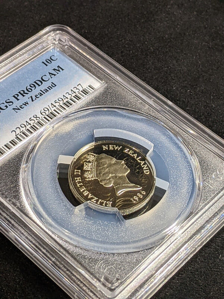 New Zealand 1986 Proof Ten Cent 10c PCGS PR69DCAM FDC UNC #3182