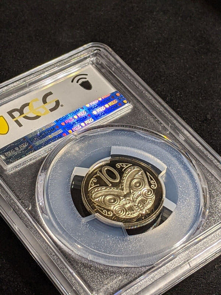 New Zealand 1986 Proof Ten Cent 10c PCGS PR69DCAM FDC UNC #3182
