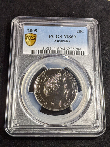 2009 Twenty Cent 20c Australia PCGS MS69 FDC GEM UNC #3193