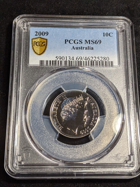 2009 Ten Cent 10c Australia PCGS MS69 FDC GEM UNC #3194