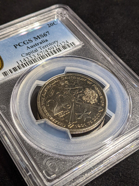2001 Twenty Cent 20c Capital Territory Australia PCGS MS67 FDC GEM UNC #3195