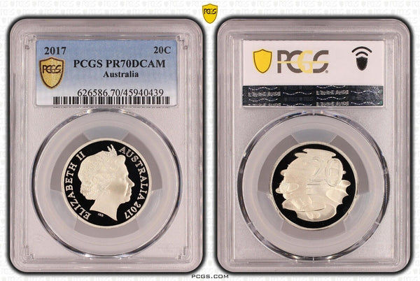 2017 Proof Twenty Cent 20c Australia PCGS PR70DCAM FDC UNC #3192