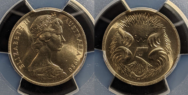 1980 Five Cent 5c Australia PCGS MS67 FDC GEM UNC #3203