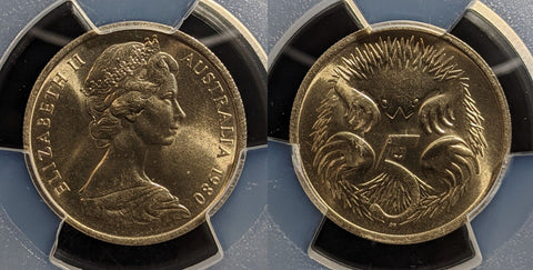 1980 Five Cent 5c Australia PCGS MS67 FDC GEM UNC #3203