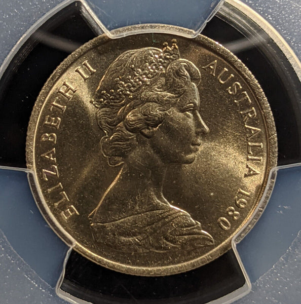 1980 Five Cent 5c Australia PCGS MS67 FDC GEM UNC #3203