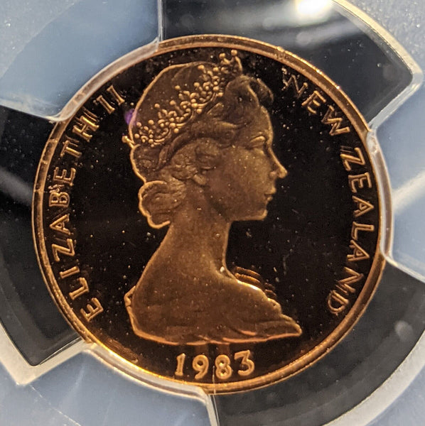 New Zealand 1983 Proof One Cent 1c PCGS PR69DCAM FDC UNC #3210