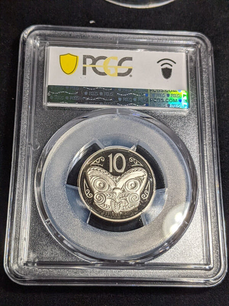 New Zealand 1983 Proof Ten Cent 10c PCGS PR70DCAM FDC UNC #3211