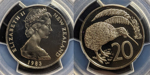 New Zealand 1983 Proof Twenty Cent 20c PCGS PR69CAM FDC UNC #3209