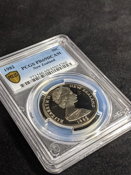 New Zealand 1982 Proof Fifty Cent 50c PCGS PR69DCAM FDC UNC #3213