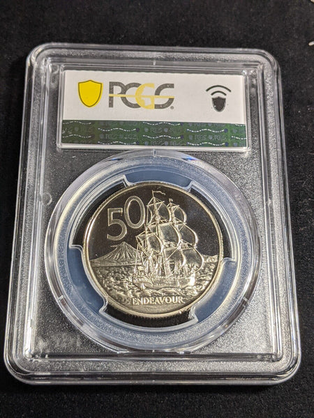 New Zealand 1982 Proof Fifty Cent 50c PCGS PR69DCAM FDC UNC #3213