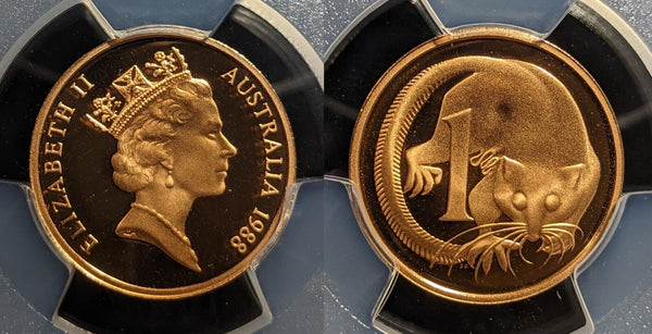 1988 Proof One Cent 1c Australia PCGS PR69DCAM FDC UNC #3220
