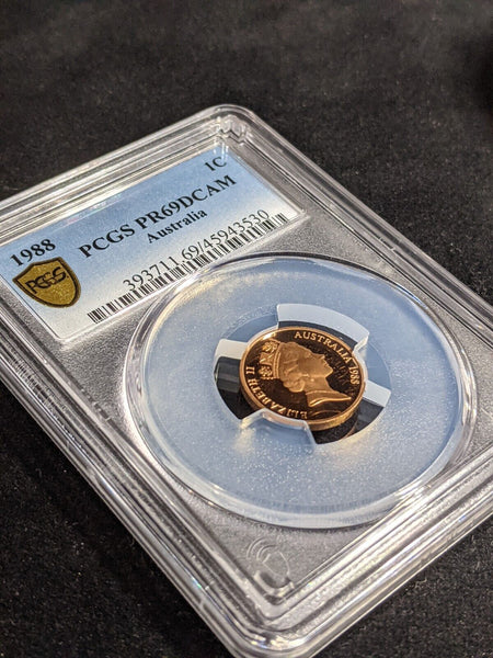 1988 Proof One Cent 1c Australia PCGS PR69DCAM FDC UNC #3220