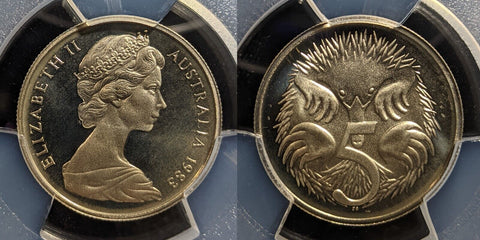 1983 Proof Five Cent 5c Australia PCGS PR68DCAM FDC UNC #3226