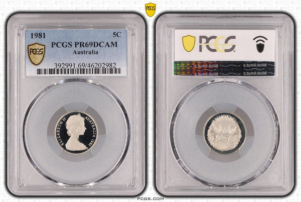 1981 Proof Five Cent 5c Australia PCGS PR69DCAM FDC UNC #3230