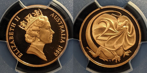 1989 Proof Two Cent 2c Australia PCGS PR69DCAM FDC UNC #3232