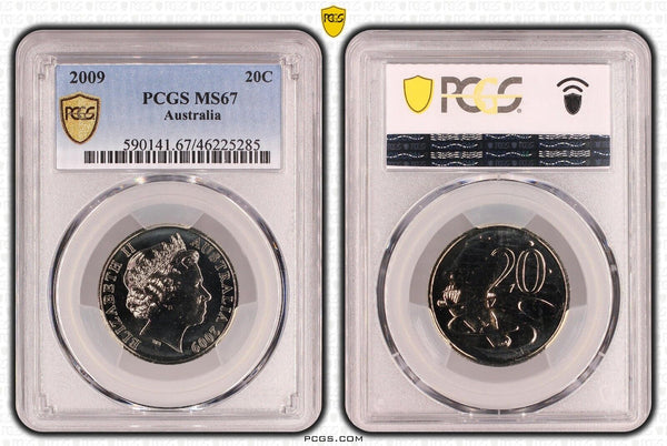 2009 Twenty Cent 20c Australia PCGS MS67 FDC GEM UNC #3236