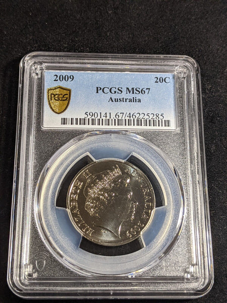 2009 Twenty Cent 20c Australia PCGS MS67 FDC GEM UNC #3236