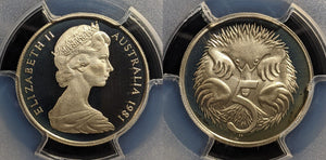 1981 Proof Five Cent 5c Australia PCGS PR69DCAM FDC UNC #3238