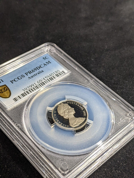 1981 Proof Five Cent 5c Australia PCGS PR69DCAM FDC UNC #3238