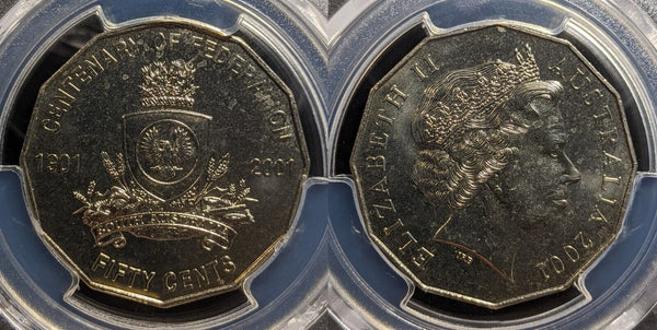 2001 Fifty Cent 50c South Australia PCGS MS67 FDC GEM UNC #3239