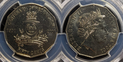 2001 Fifty Cent 50c South Australia PCGS MS67 FDC GEM UNC #3239